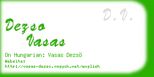 dezso vasas business card